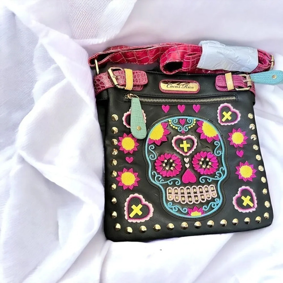 COCOS Rico skull crossbody‎ purse - Picture 1 of 8